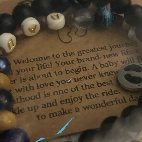 NIP New Dad Baby Boy Beaded Charm Bracelet - Picture 3 of 3